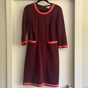 Boden cotton long sleeve retro vintage dress